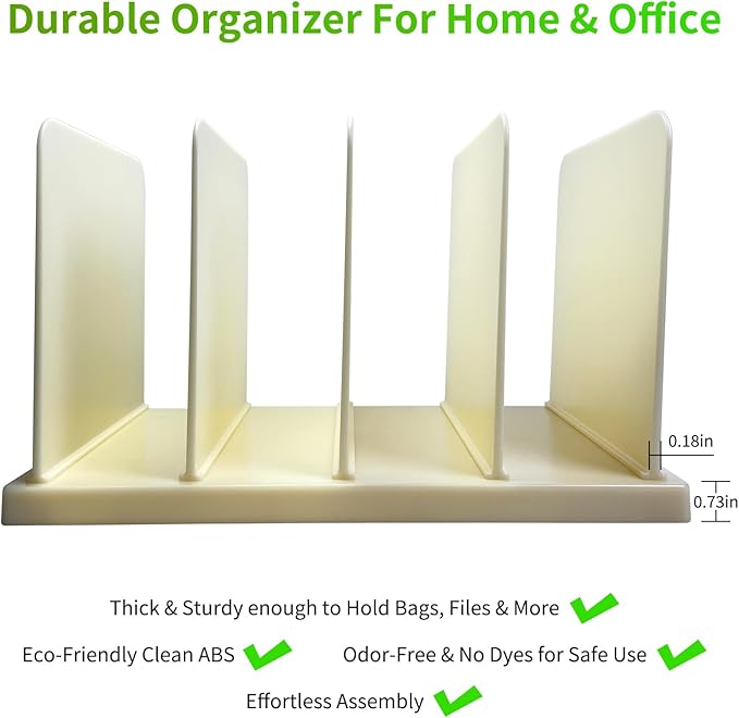 Reusable Shopping Bag Organizer, Adjustable Extra Tall Shelf Dividers for 40+Tote, Cloth,Gift,Grocery,Handbag and Purse,Paper Bag Holder and Lunch Bags in Pantries, Cabinets or Closets