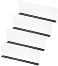 PATIKIL 4 Pack Shelf Dividers for Closet Organization, 13.8x1.6x4.8 Acrylic Magnetic Closets Separator Kitchen Cabinet Shelves Under Bed Blocker for Bedroom Kitchen Office, Clear