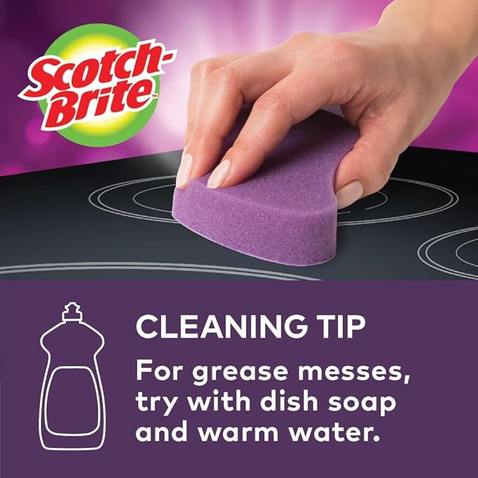 Scotch-Brite™ Glass Cooktop Pads , 5.1INx3.0 IN x0.9 IN , ( 129mm x 76mmx 22mm) EA