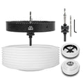 8-1/8 Hole Saw for Recessed Lights, 8.1 Inch Hole Cutter with Dust Bowl Catcher for Led Recessed Lighting 8 Inch and Wood Metal Drywall, Bi-Metal Construction, Black