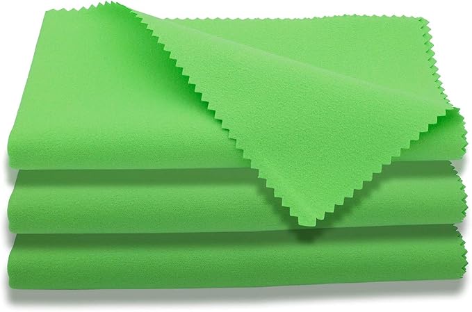 AAwipes Piano Cleaning Cloths Microfiber (3-Pack 12"x12") Plush Polishing Cloths for Musical Instruments Premium Cleaning Cloths for Guitar Violin Clarinet Trumpet Sax Universal (HCIS-1212-G-3)