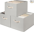 StorageWorks Storage Baskets for Shelves, Fabric Storage Bins, Closet Organization and Storage Baskets, Organizer Bins for Clothes, Light Gray, Extra Large, 3-Pack