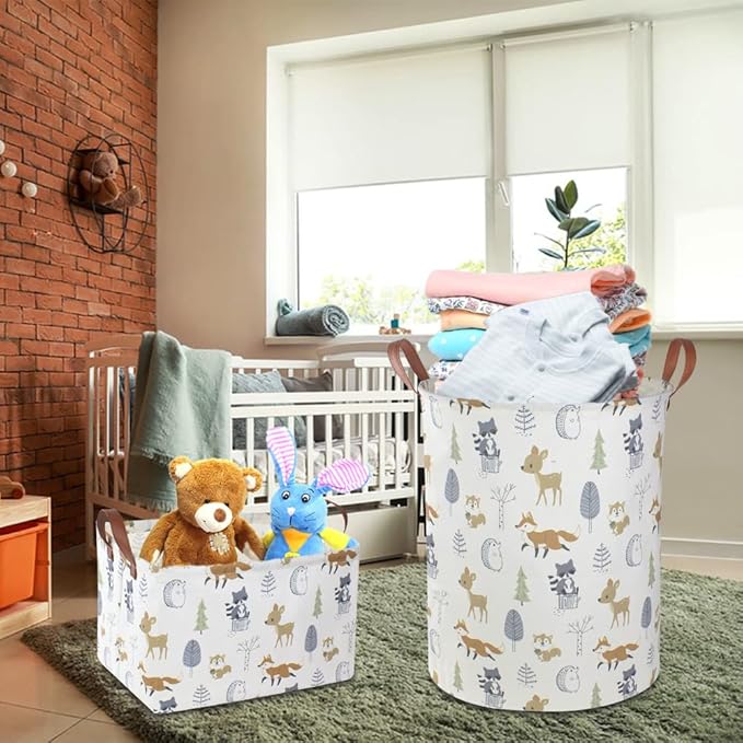 Rectangular Storage Basket, Books Box, Gift Basket, Room Decor(Animal)