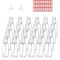 TINFO Spray Bottles, 24 Pack 50 Milliliter 2 Ounce Clear Empty Fine Mist Plastic Mini Travel Bottle Set, Small Refillable Liquid Containers