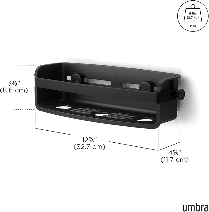 Umbra Flex Adhesive Bin, Black