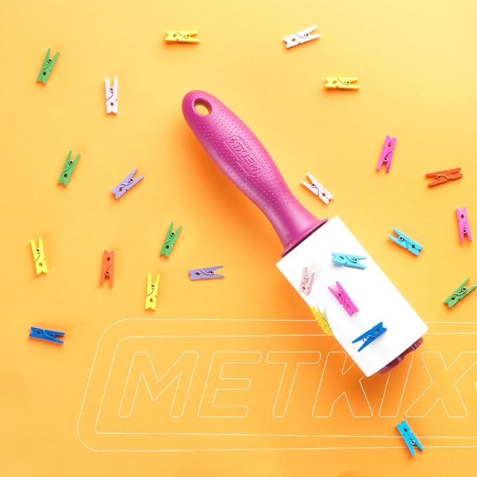 Metkix Lint Rollers for Pet Hair Extra Sticky | Protective Covers | Mega 600 Sheets Dog Cat Pet Hair Remover | Lint Roller for Clothes Sofa Bed Carpet and More | Lint Roller Refills