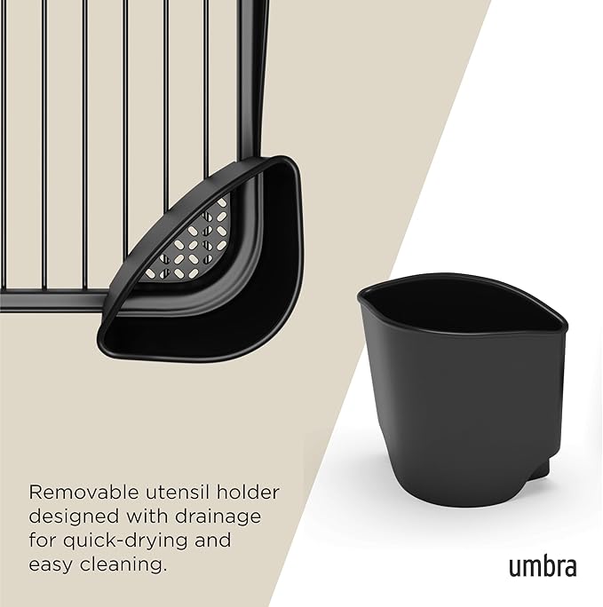 Umbra SINKIN Dish Rack Black
