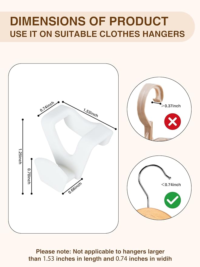 Smartor Clothes Hanger Connector Hooks 30 Pack, Closet Storage and Organization as Hangers Space Saving, Hanger Add on Hook as Closet Organizer, Stacking Hangers, Cascading Space Saver, White