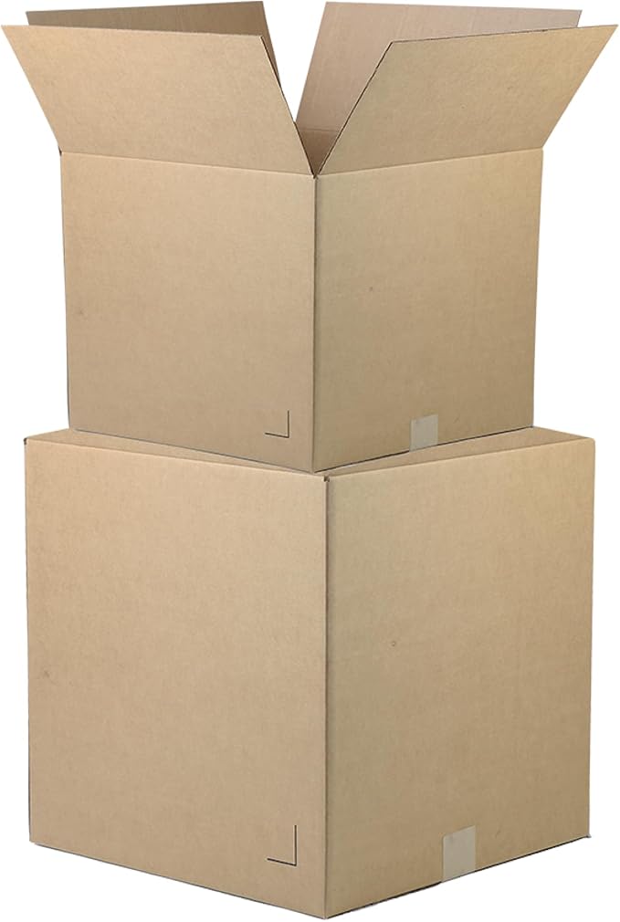 The Boxery 18"x14"x12" Brown/Kraft Corrugated Cardboard Shipping Boxes 25-Pack | Mailing, Packing, Moving & Storage for Business/Home – Durable - Eco-Friendly, Recyclable - Made in the USA
