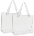 2Pack Large lightweight Simple Mesh Beach Tote Bag With snap Button Reusable Pool Bag for Outdoor Travel Shopping Gym