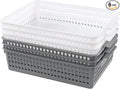 Plastic A4 Paper Storage Basket Trays, 6 Packs