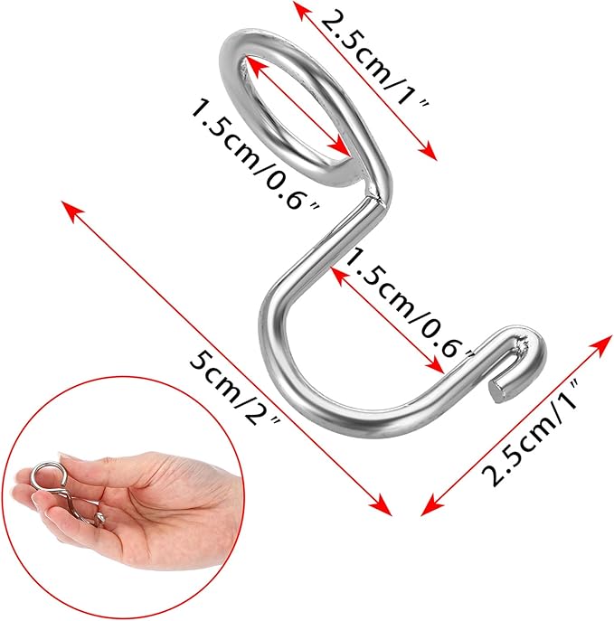 Sumnacon Hanger Hooks 30 Pcs Clothes Hanger Hook for Organization Metal Connector Hooks Mini Cascading Hangers Extender Space Saving for Velvet Wooden Hangers Closet Accessories Hat Bag Silver