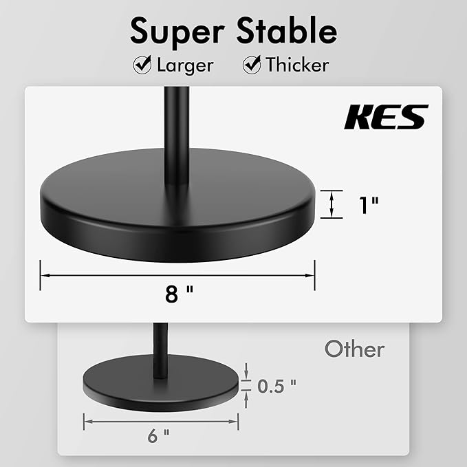 KES Bathroom Toilet Paper Holder Stand Modern Tissue Roll Holder SUS304 Stainless Steel Rustproof Freestanding 20.2" H, Matte Black BPH283S1-BK