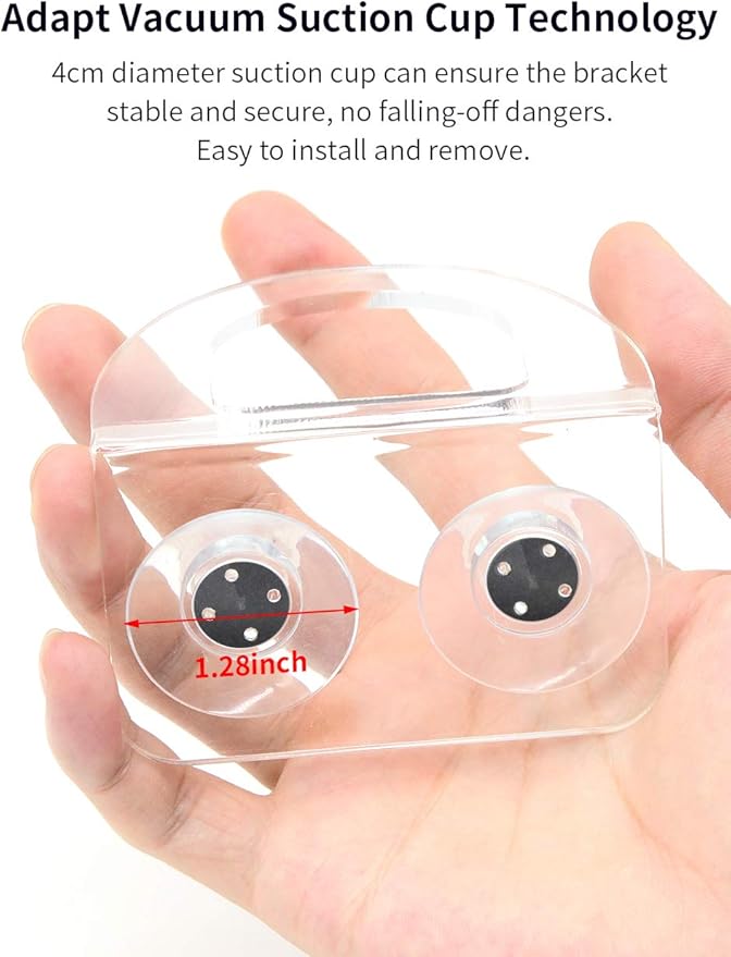 2 Pack Dish Brush Holder, Kitchen Clear Acrylic Sink Caddy Organizer, Vertical Scrub Brush Holder - Secure Suction Seals to Kitchen Sink(Clear)