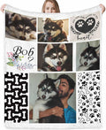 D-Story Pet Dog Memorial Blanket Customized - in Loving Memory of Loss Dog Custom Throw Blanket with Dogs Pictures and Name Personalized Pet Puppy and Cat Memorials Gifts