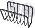 Toplife Sponge Holder for Kitchen Sink, Rust-Proof Suction Cup Sponge Caddy - Black