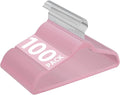 ZenStyle 100 Pack Ultra Thin Velvet Hangers - Clothes Suit Hangers, 360 Degree Swivel Hook, Velvet Flocked Surface (Pink)