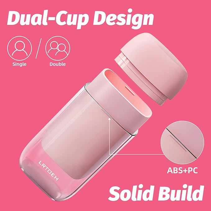 Travel Toothbrush Set, Portable Travel Wash Cup with Foldable Toothbrush, Small Toothbrushes Case Holder with Cover, Lightweight Mini for Hiking, Business Trip (Pink)