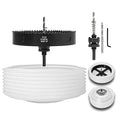 7-1/4 Hole Saw for Recessed Lights, 7.25 Inch Hole Cutter with Dust Bowl Catcher for Led Recessed Lighting 7 Inch and Wood Metal Drywall, Bi-Metal Construction, Black