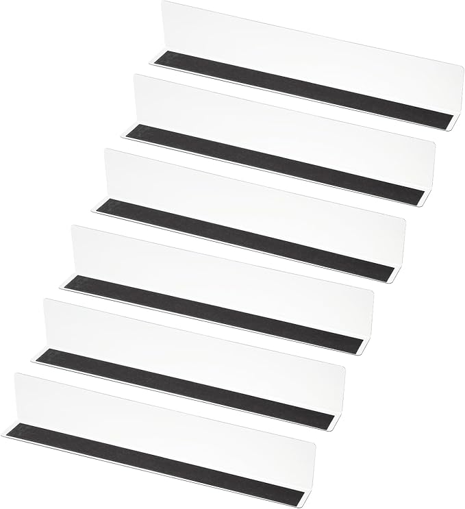 PATIKIL 6 Pack Shelf Dividers for Closet Organization, 13.8x1.57x2.4 Acrylic Magnetic Closets Separator Kitchen Cabinet Shelves Under Bed Blocker for Bedroom Kitchen Office, Clear