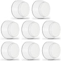 8PCS Door Stopper Wall Protector with Silicone Head, Aluminum Door Knob Wall Protector, Spring Shock Absorption Technology, 1.65" Door Stoppers for Wall, Adhesive Installation or with Screw, White