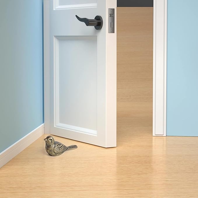 Cast Iron Bird Door Stopper,Cute Heavy Duty Door stoppers, Door Stop Wedge Avoid Drilling Holes Doorstop for Home Office Garden