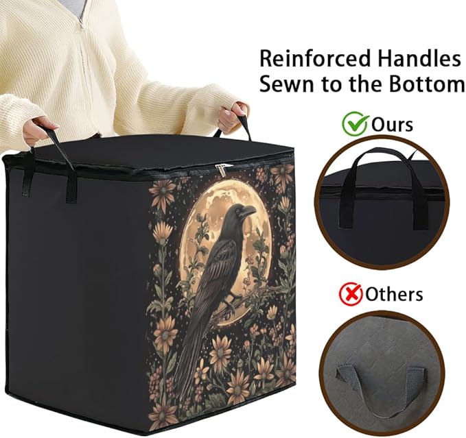 2pcs closet organizers and storage under bed,clothing blanket sweater sheet bedding comforter duvet quilt pillow toy storage bags with lids,dorm room essentials for containers 95L