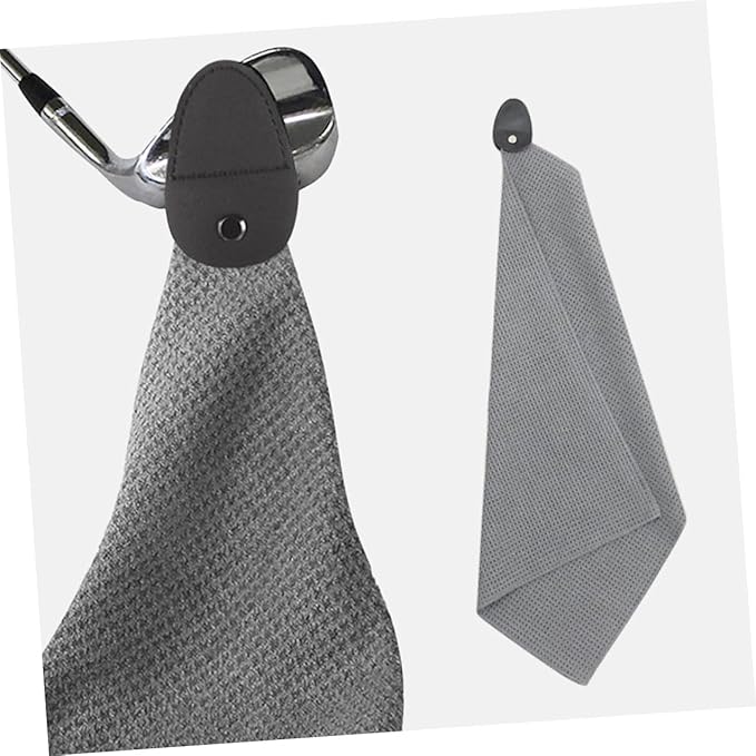 Angoily Golf Ball Towel Magnetic Microfiber Quick-Dry Sports Towel with Buckle Portable Professional Golf Cleaning Cloth