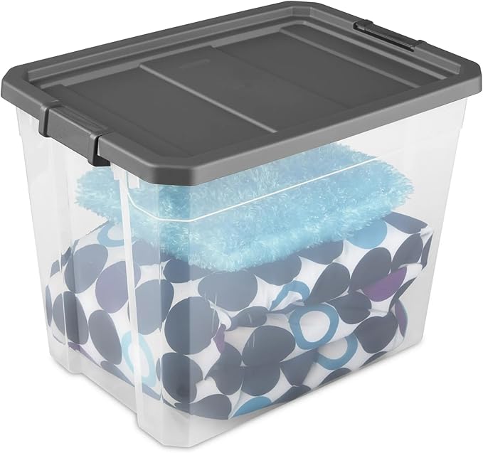 2-Pack 108Qt Storage Bins with Lids - Durable Clear Plastic Containers with Locking Lids, Great for Bathrooms, Storage Rooms, Offices & Closets, Stackable for Efficient Organization