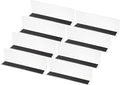 PATIKIL 8 Pack Shelf Dividers for Closet Organization, 7.9x1.2x2.4 Acrylic Magnetic Closets Separator Kitchen Cabinet Shelves Under Bed Blocker for Bedroom Kitchen Office, Clear