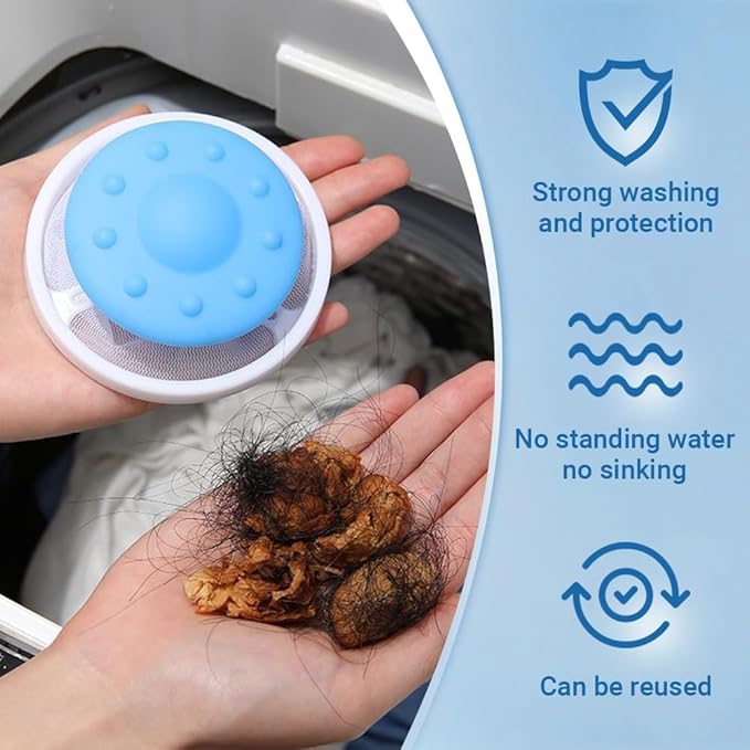2025 New Upgrade Floating Hair Filtering Mesh Removal, Lint Catcher for Washing Machine, Pet Hair Catcher for Washing Machine, Hair Catcher Washer Machine for Cat Dog