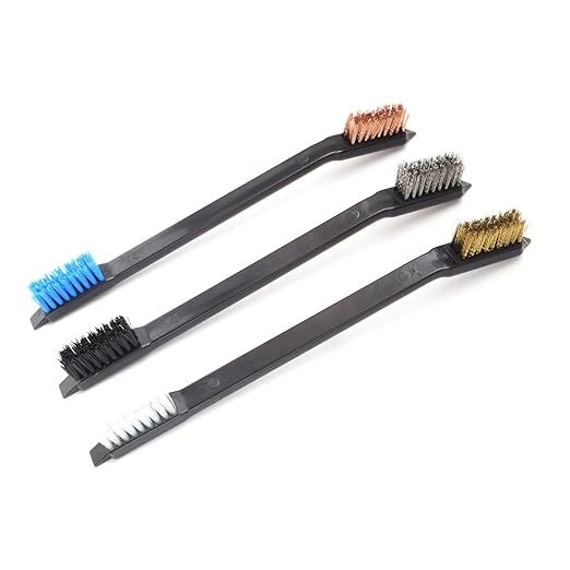 Small Wire Brush Set - Brass/ Stainless Steel/ Nylon Brushes for Cleaning Rust Removal, Dirt, Paint Scrubbing Wire Brush Set Double-Ended Cleaning Pick (9 Pieces)