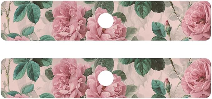 Kitchen Sink Splash Guard 2 PCS 30 Inch Sink Faucet Mat Splash Guard for Bathroom Countertop Water Absorbent Foldable Cuttable Soft Washable Pink Vintage Roses with Leaves
