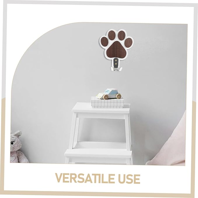 Wooden Paw Print Hook for Dog Towel Space-Saving Hanger Connector Farmhouse Style Kitchen Towel Hanger