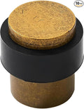 KHTUMEWARE 10 Pack 1-1/2 in Floor Door Stopper,Antique Brass Door Stop,Wall Protector Commercial Door Bumper Wedge Decorative Cylindrical Install Door stoppers on The Floor