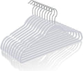 TIMMY 50 Plastic Hangers 17.7 Inch Non-Slip, Space Saving Closet Organizers, Heavy Duty Slim Hangers for Pants, Shirts, Coats (Grey, Ultra Thin & Durable)