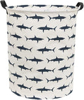 Kids Laundry Hamper,Canvas Shark Hamper Collapsible Boys Storage Baskets for Boys Room Decor,Nursery Hamper,Toy Organizer,(Shark)