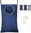 Lifewit 1 Pack Over Door Laundry Hamper, Large Collapsible Hanging Laundry Hamper, Hanging Laundry Basket Bag for Bathroom Bedroom Dirty Clothes Storage Organizer, Dark Blue