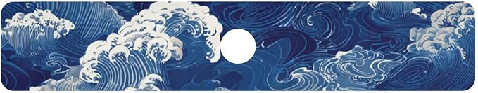 Kitchen Sink Splash Guard 1 PC 30 Inch Sink Faucet Mat Splash Guard for Bathroom Countertop Water Absorbent Foldable Cuttable Soft Washable Blue Ocean Waves