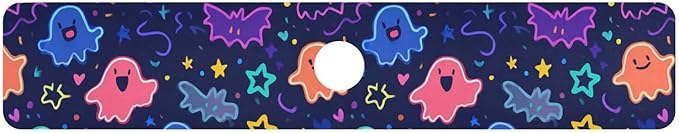 Kitchen Sink Splash Guard 1 PC 30 Inch Sink Faucet Mat Splash Guard for Bathroom Countertop Water Absorbent Foldable Cuttable Soft Washable Halloween Neon Ghosts Stars and Bats