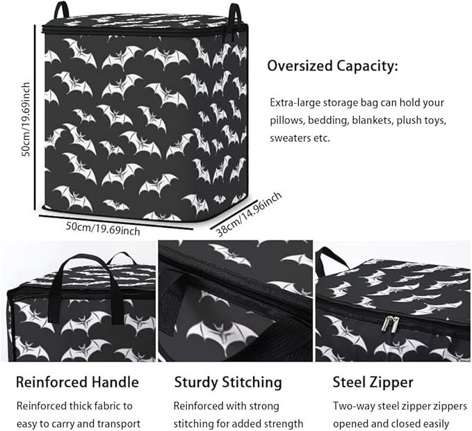 2pcs closet organizers and storage under bed,clothing blanket sweater sheet bedding comforter duvet quilt pillow toy storage bags with lids,dorm room essentials for containers 95L