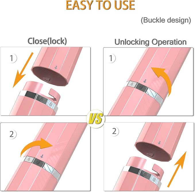 SIEANE Electric Toothbrush Travel Case, Universal Fit for Most Electric Toothbrushes, Ventilation Design, Portable Holder Cover for Men and Women, Travel Essentials for Business Trip & Vacation (Pink)