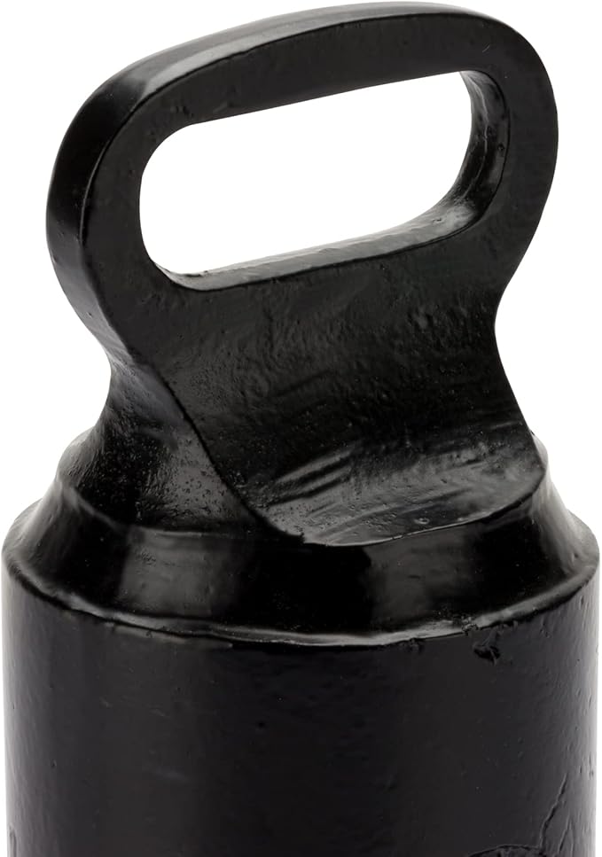 CRAFTSMAN ROAD Cast Iron Door Stop – Decorative, Weighted Heavy Door Weight – 4lb Antique Free Standing – 6” x 3” Non Slip Cast Iron Door Stopper with Handle (Black)