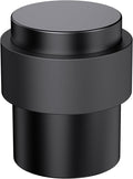 1 Pack Black Door Stoppers for Floor Mounting， Door Stopper Heavy Duty，304 Stainless Steel Cylindrical Made with Rubber Bumper，Floor Mount Door Holder Keep Door Open