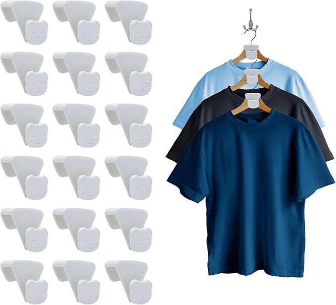 Closet Space Saving Hanger Hooks 90 Pack Heavy Duty, Triple Cascading Clothes Hangers Connector Hooks. Plastic Extender Organizer Hangers Space Saving for Clothes Space Saver for Accessories