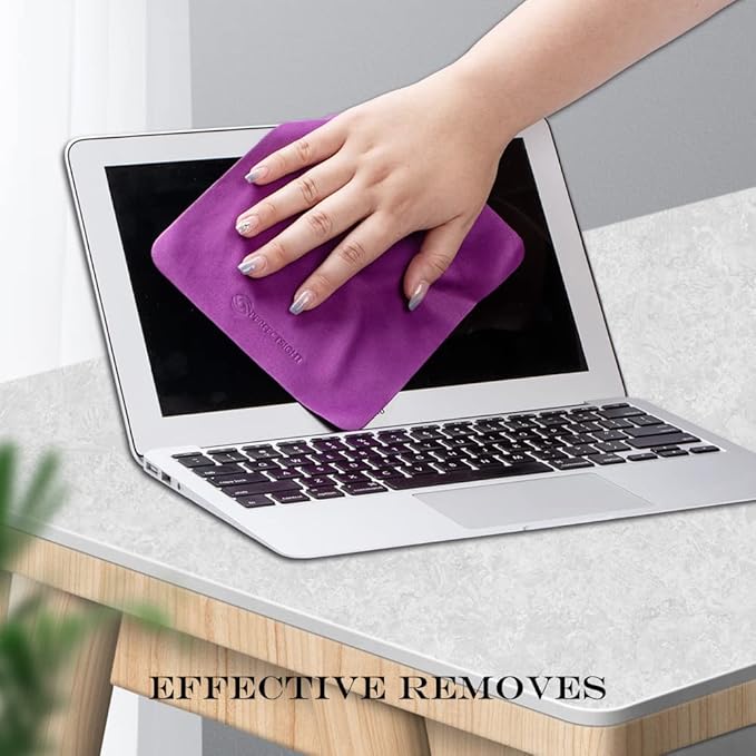 PERFECTSIGHT Microfiber Cleaning Cloth | Eyeglass Lens Cleaner [6 Pack, 5.7x6.7 Inch] Glasses, Phone, Camera, Computer Screen Cleaning | Safe for All Coated Lenses (Purple)