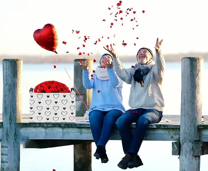CLOCOR Rectangular Storage Basket Empty,Gift Basket,Waterproof Storage Bin with Handles,Room Decor(3PCS Cute Heart)