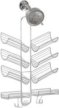 iDesign Steel Hanging Shower Caddy, The Verona Collection – 25” x 14” x 4”, Silver