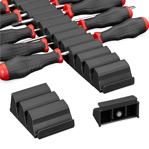 Ernst Manufacturing Screwdriver Pro - Modular Screwdriver Organizer for 26 Tools with Magnetic Base, Black - Made in the USA