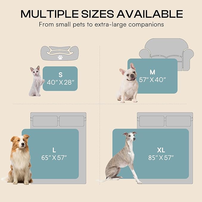 Luciphia Waterproof Pet Blanket for Medium Large Dogs Washable Fluffy Thick Jacquard Shag Fleece Warm Sherpa 3D Textured Flower Print for Cats Puppy Couch Protection (Blue,67x57 inches)